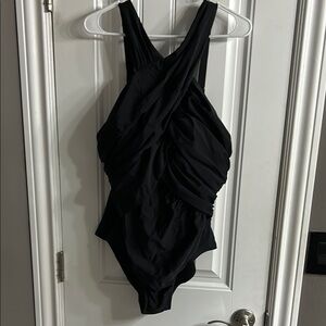 Size 20 black twisted front swimsuit
